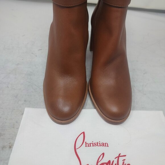 Christian Louboutin Brown Leather CL Chelsea Heel Boot - Picture 10 of 12
